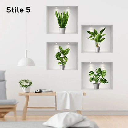 Skanto | Self-Adhesive 3D Plant Wall Stickers