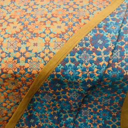 BowLift | Orange & Blue Pattern Six-Layer Cotton Quilt - TerraLoom