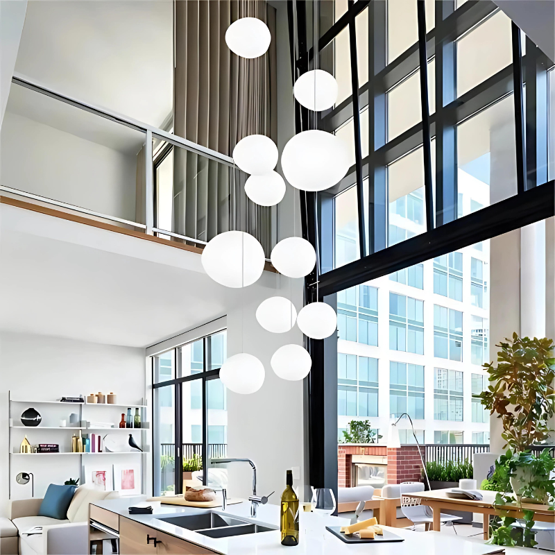 Skanto | Elegant Glass Pebble Pendant Light