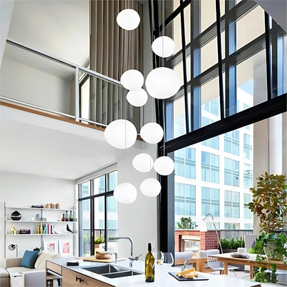 Skanto | Elegant Glass Pebble Pendant Light