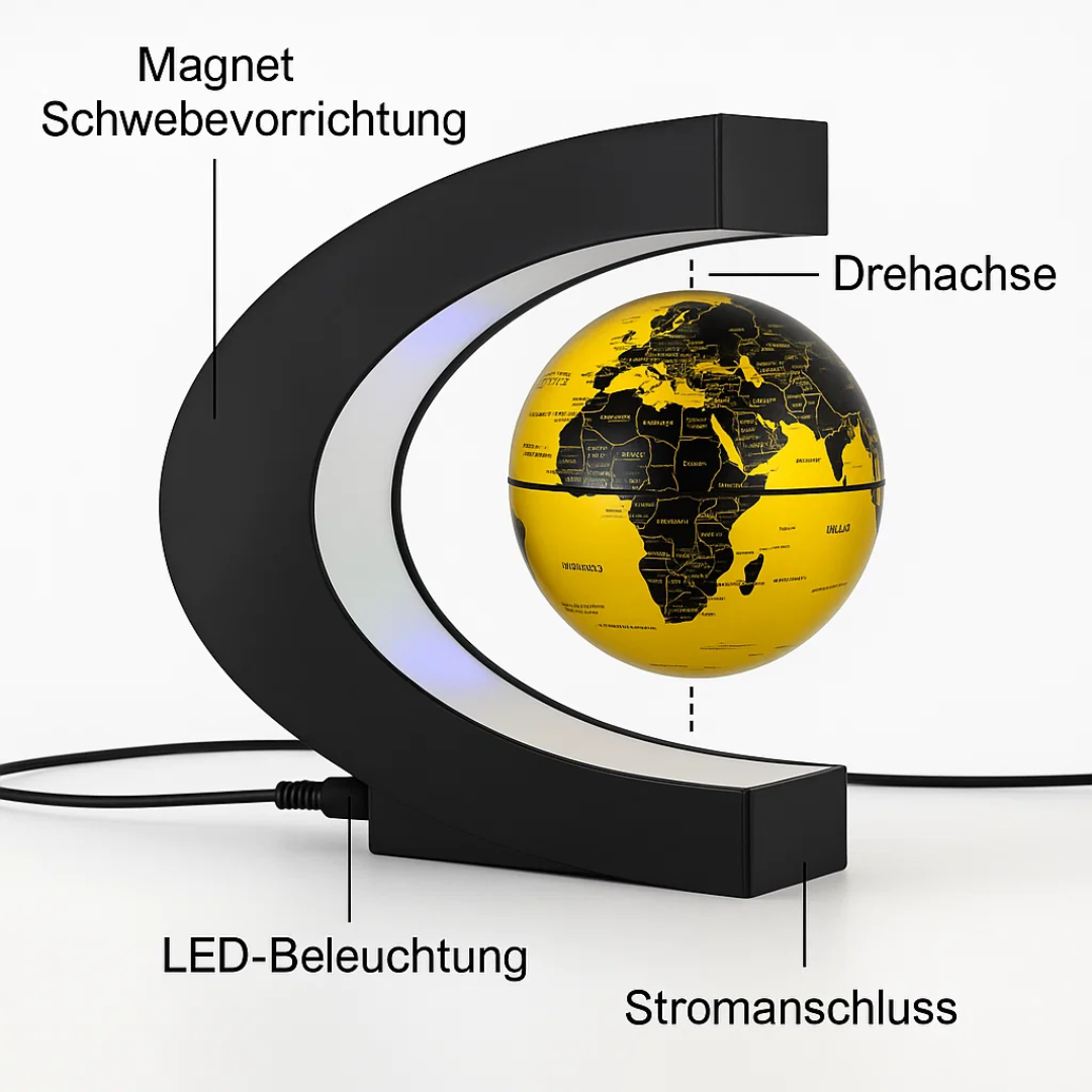 AstroGlobe LED World Globe – Levitating Globe Lamp with Magnetic Suspension