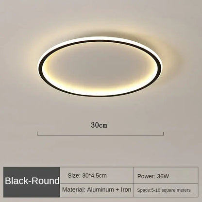 Scandinavian Round Ceiling Lamp - AuroraSphere | Karnz