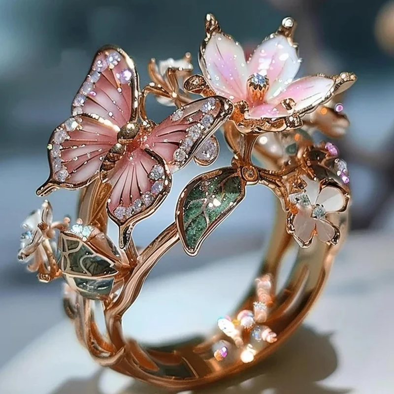 Butterfly flower ring | Bowlift