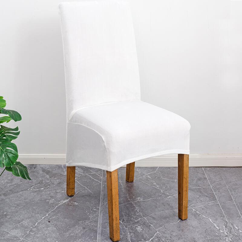 BowLift | Stretch Velvet XL Size Dining Chair Covers x4 | Soft. Stretchable & Non-Slip for Home Dining Room Decoration