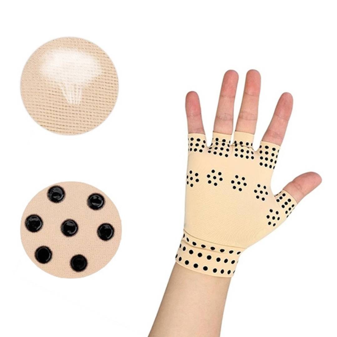 BowLift | Fingerless Gloves for Arthritis & Pain Relief - Magnetic Compression for Improved Circulation and Reduced Swelling