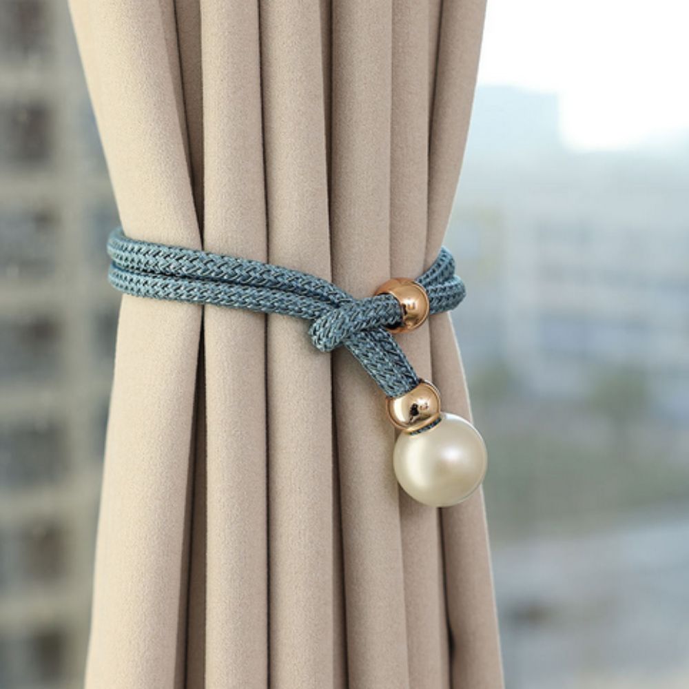 BowLift | Lustrous Pearl Curtain Tie Back | 2 Pcs Set
