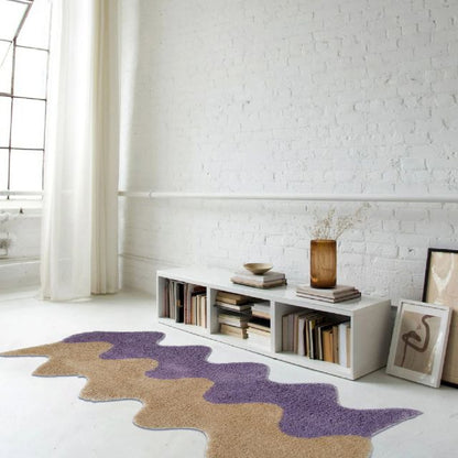 Kalsten | Abstract Color Block Rug made of Cotton-Polyester