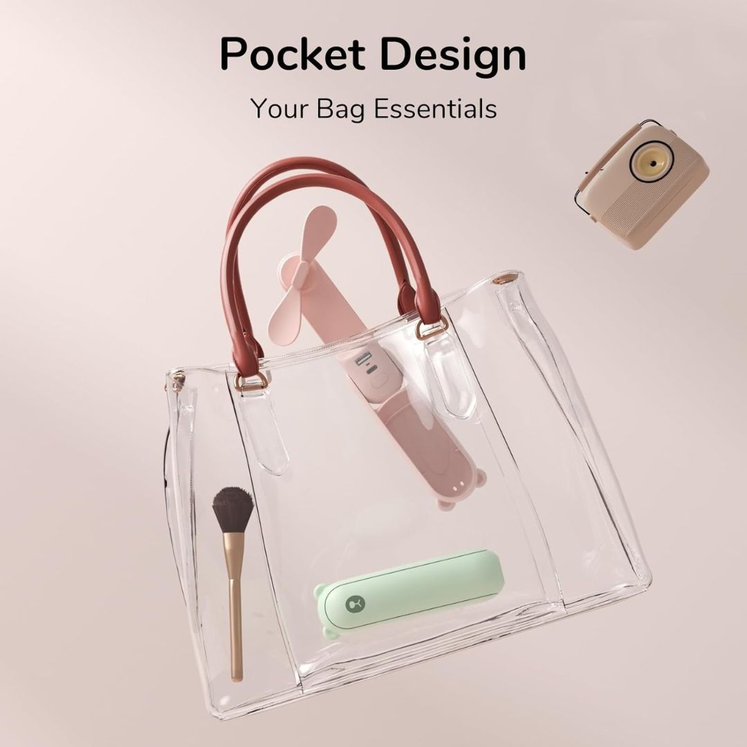 3 In 1 Handheld Mini Ventilator | USB Rechargeable, Foldable Design & Ideal for Travel, Camping and Outdoor Activities | Karnz
