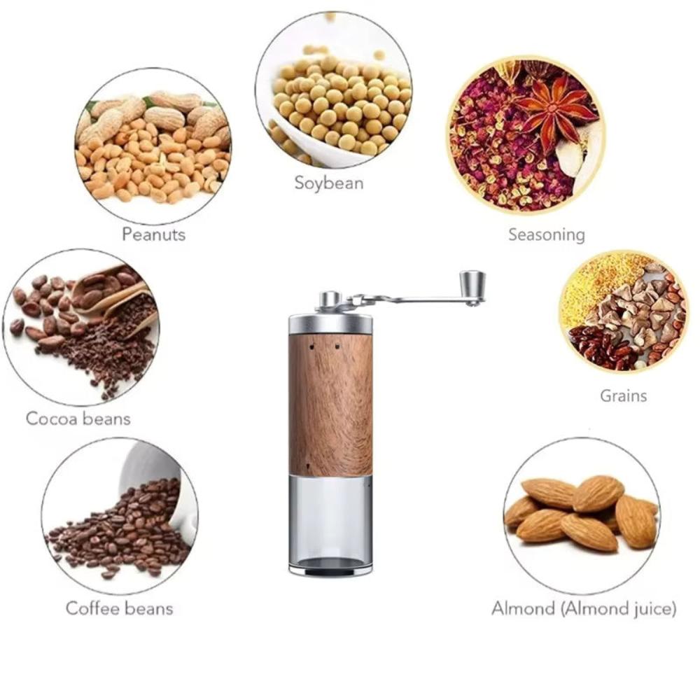 Skanto | Brewora | Handmade Wooden Coffee Grinder – Adjustable Manual Mill for Freshly Ground Coffee