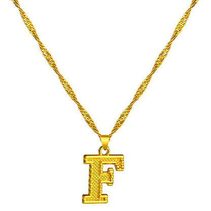 Skanto | 18K Gold Plated Initial Letter Necklace