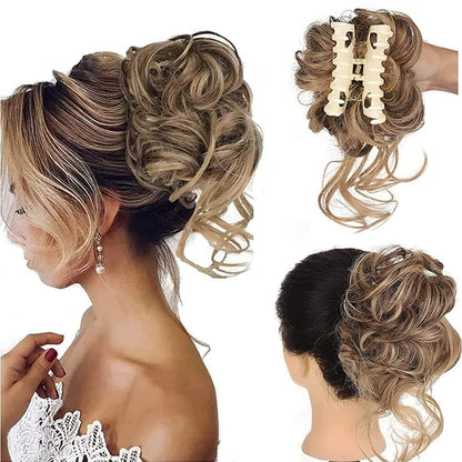Curly Bun Hair Claw Clips Bowlift