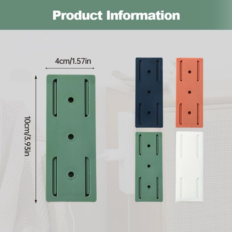 BowLift | Adhesive Power Strip Mounts | No-Drill Wall & Desk Organizer with Slide Rail