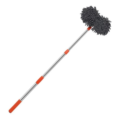 Retractable double-layered car wash brush