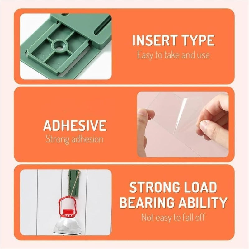 BowLift | Adhesive Power Strip Mounts | No-Drill Wall & Desk Organizer with Slide Rail