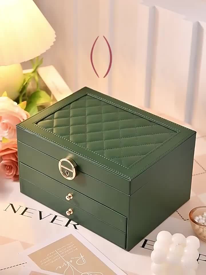 Skanto | Leather Jewelry Box Organizer with Drawers