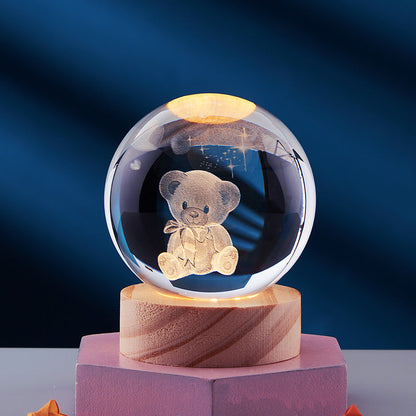 3D Crystal Ball Night Lamp