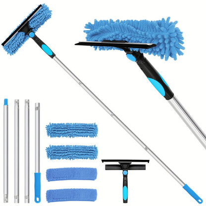 Skanto | Crystal Clear Window Cleaner – Professional 2-in-1 Telescopic Window and Glass Cleaning System