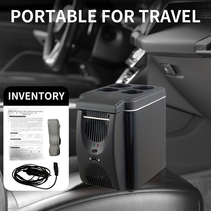 Compact 6L Portable Mini-Fridge for Cars – DC 12V Electric Cooler for Drinks, Seafood, and Fruit, ideal for Travel and Outdoor Adventures