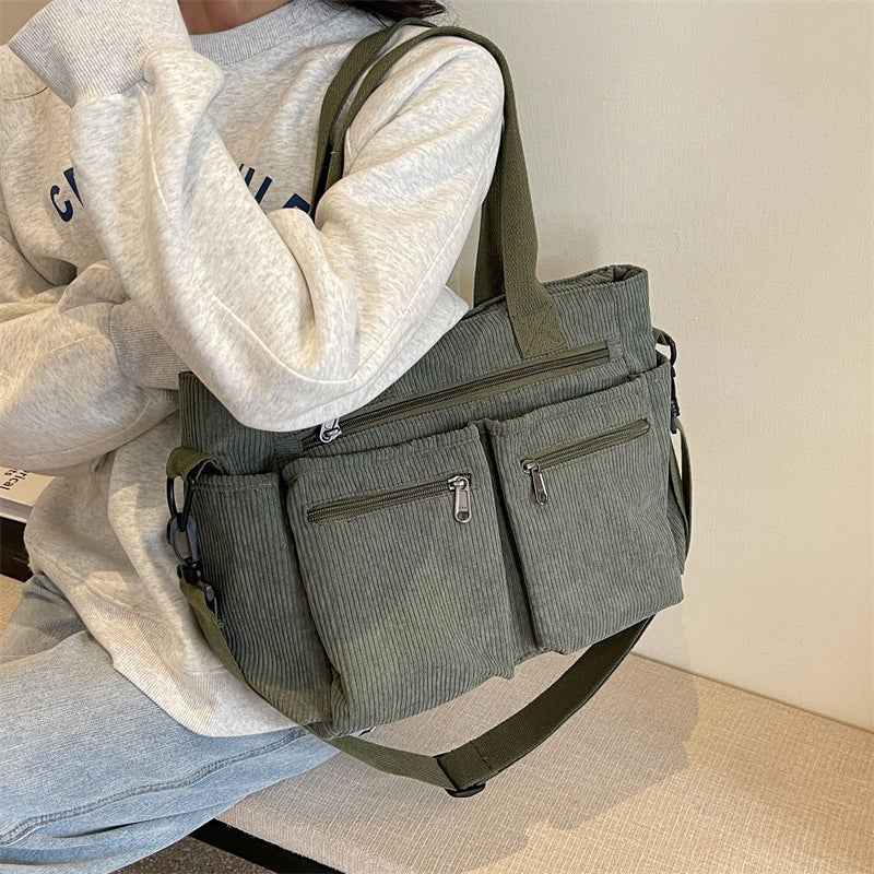 Skanto Skanto | Solid Corduroy Tote Bag