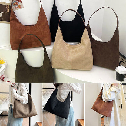Skanto | Suede Underarm Bag with Large Capacity