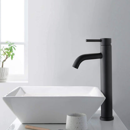 Skanto | Matte Black Cold Water Single Faucet for Sink Installation