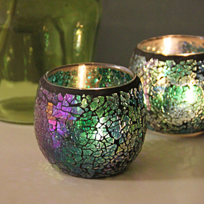 Kalsten | European Retro Glass Mosaic Tealight Holder