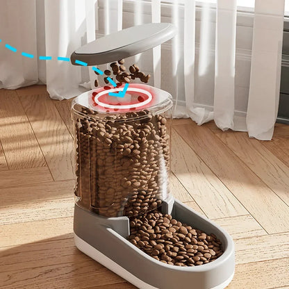 Skanto | Large Capacity Dog Food Dispenser and Bowl - 3.8L Pet Feeder