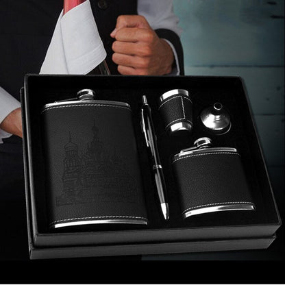 9oz High-quality 304 Stainless Steel Hip Flask Set Whiskey Wine Alcohol Beverage Bottle Travel Drinkware For Gifts