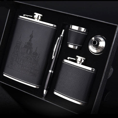 9oz High-quality 304 Stainless Steel Hip Flask Set Whiskey Wine Alcohol Beverage Bottle Travel Drinkware For Gifts