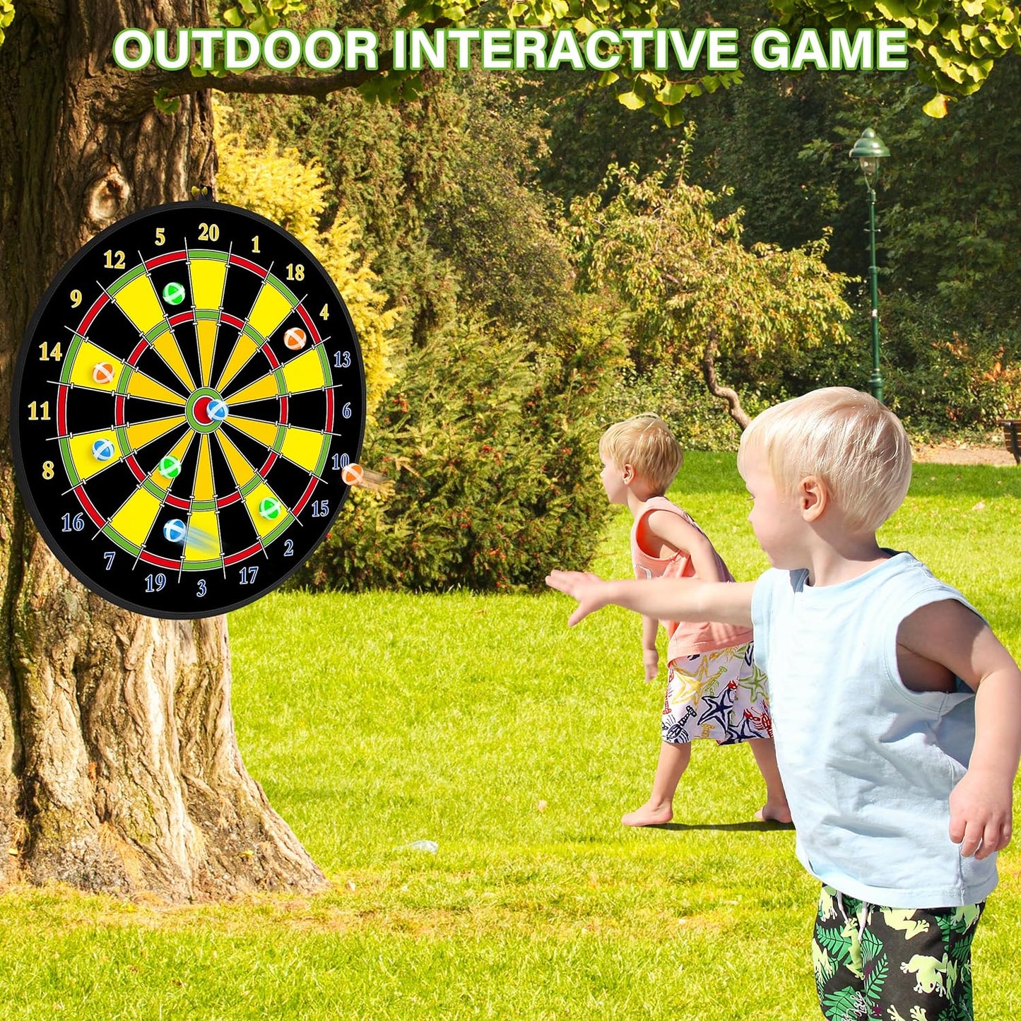 Brehn | Large double-sided dartboard for children – Play, Learn and Relax