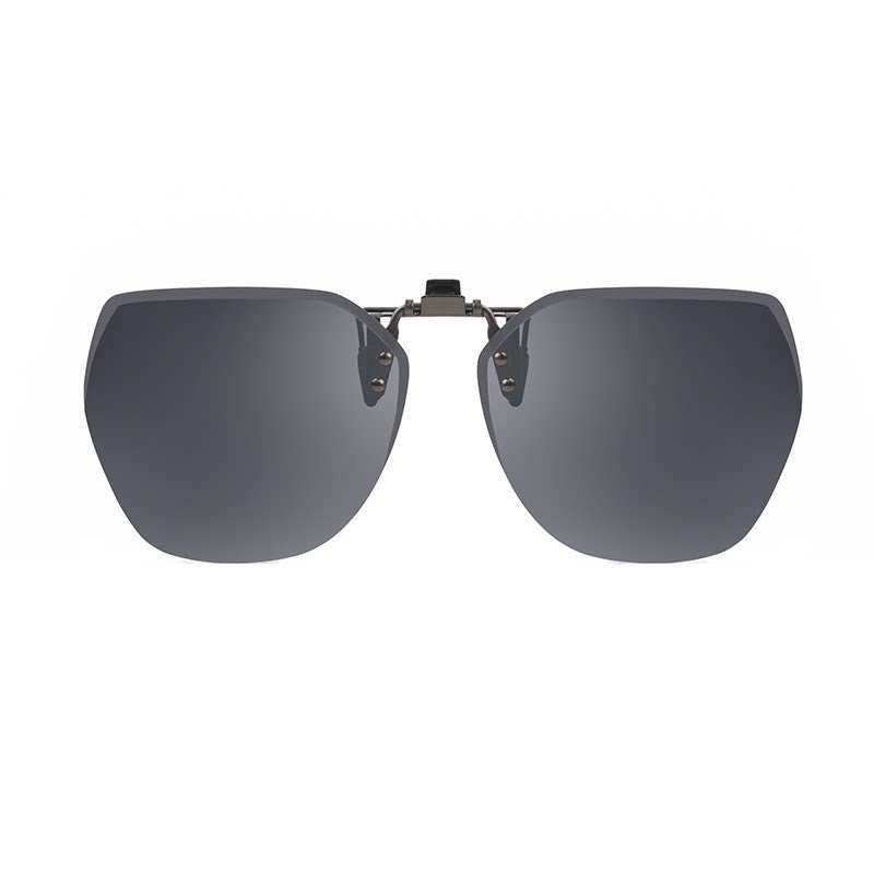 Skanto | Clip-on Rimless Polarized Sunglasses, with Anti-Reflective and Flip-Up Design, for Outdoor/Driving