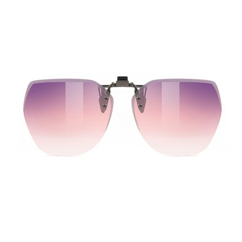 Skanto | Clip-on Rimless Polarized Sunglasses, with Anti-Reflective and Flip-Up Design, for Outdoor/Driving