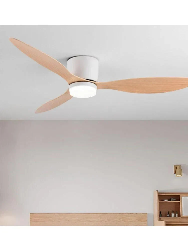 42/52 Inch Ceiling Fans with LED Lights - 3 Colors, 6 Speeds DC Motor, Remote Control, Low Profile Decorative Fans with Lighting | Karnz