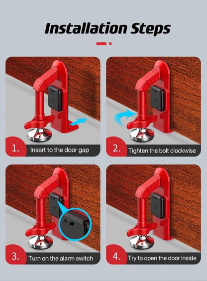 Strong Anti-theft Travel Metal Door Stopper Alarm | Karnz