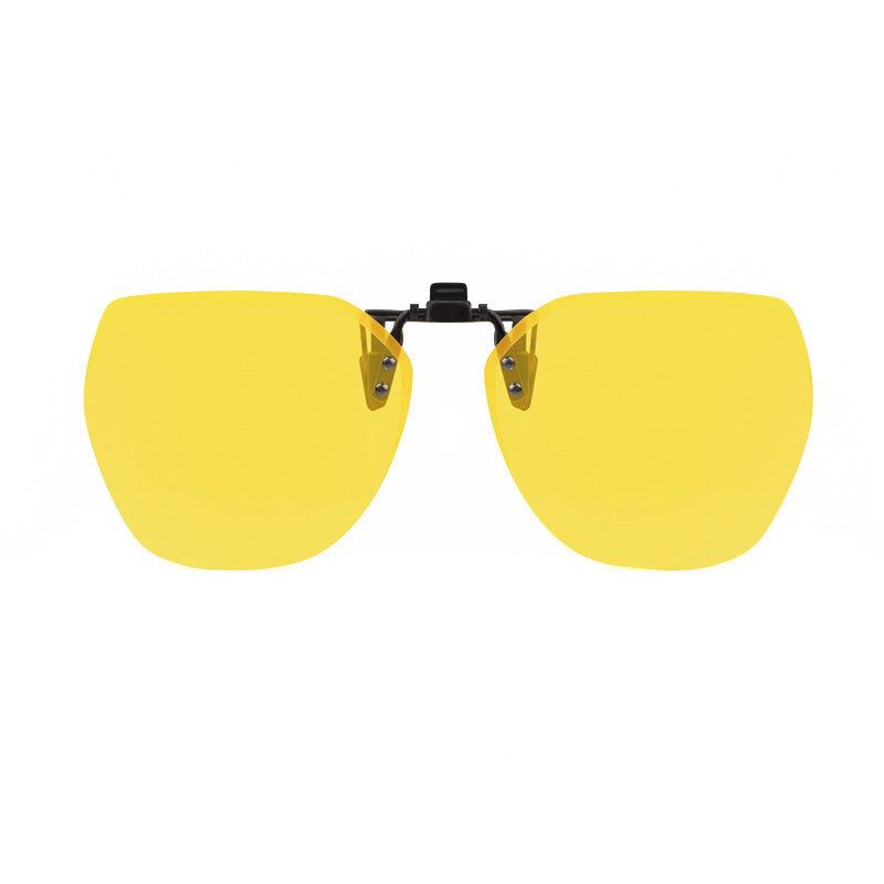 Brehn | Clip-on frameless polarized sunglasses, with anti-glare and flip-up design, for outdoor/driving