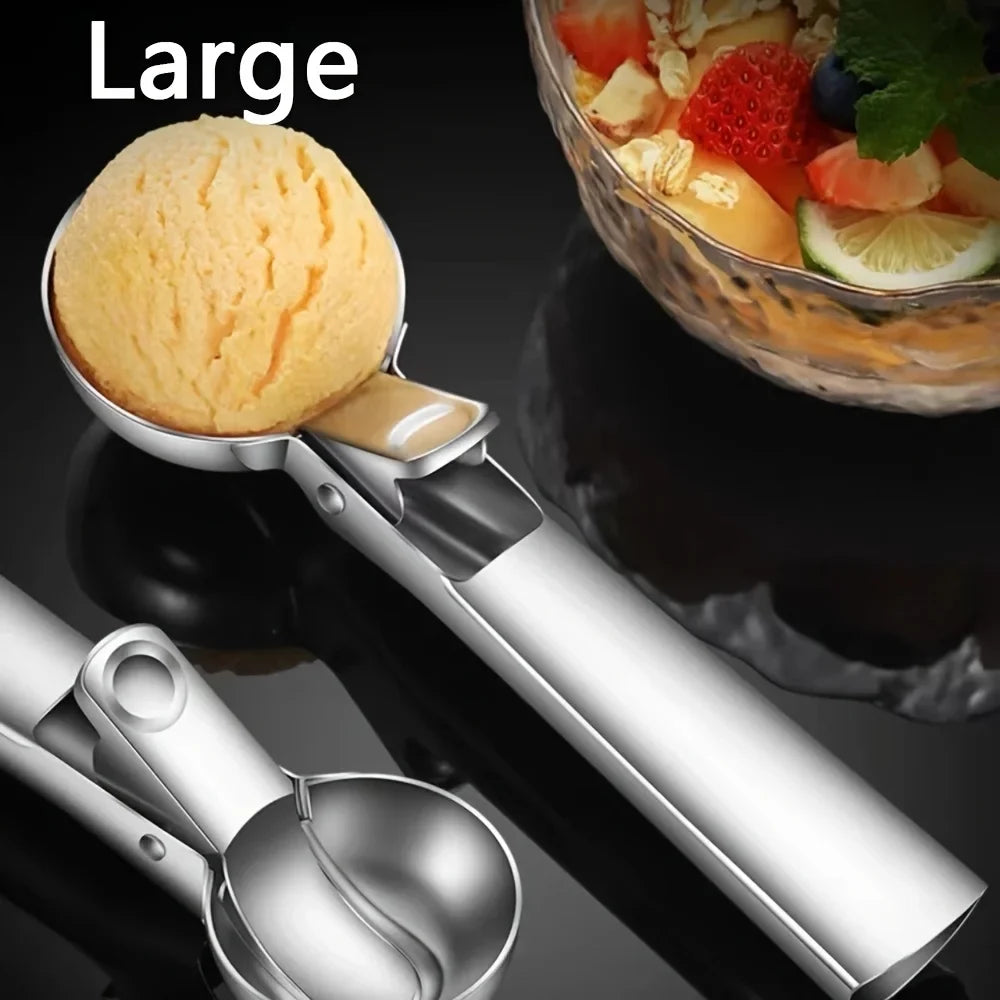 BowLift | Scoop Ice Cream Scoop Stainless Steel | Robust & Dishwasher Safe | For small & large scoops | Smooth Handle