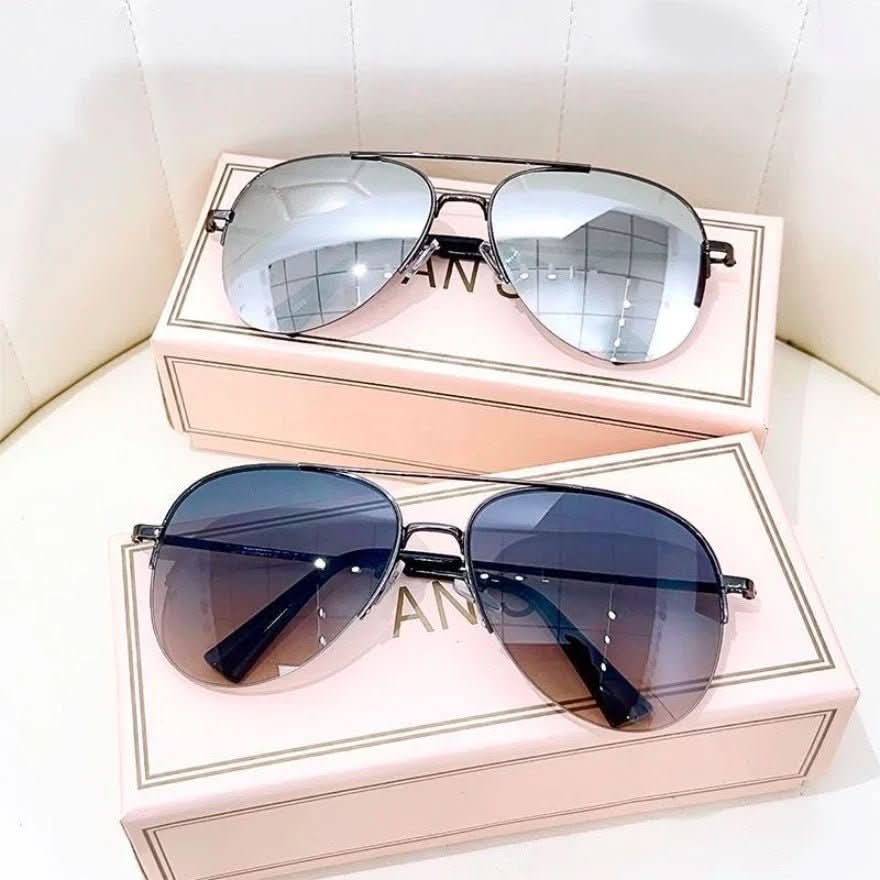 Men's gradient pilot sunglasses with UV400 protection