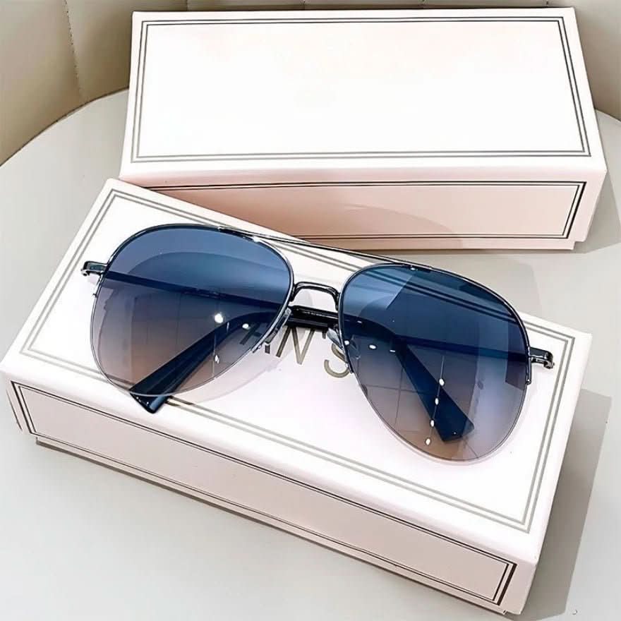 Men's gradient pilot sunglasses with UV400 protection