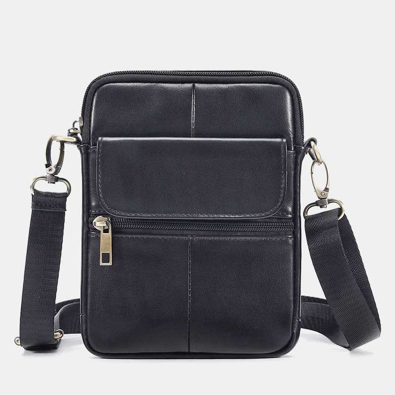 Skanto | Men's Small Genuine Leather Shoulder Bag – Compact Crossbody with Adjustable Strap