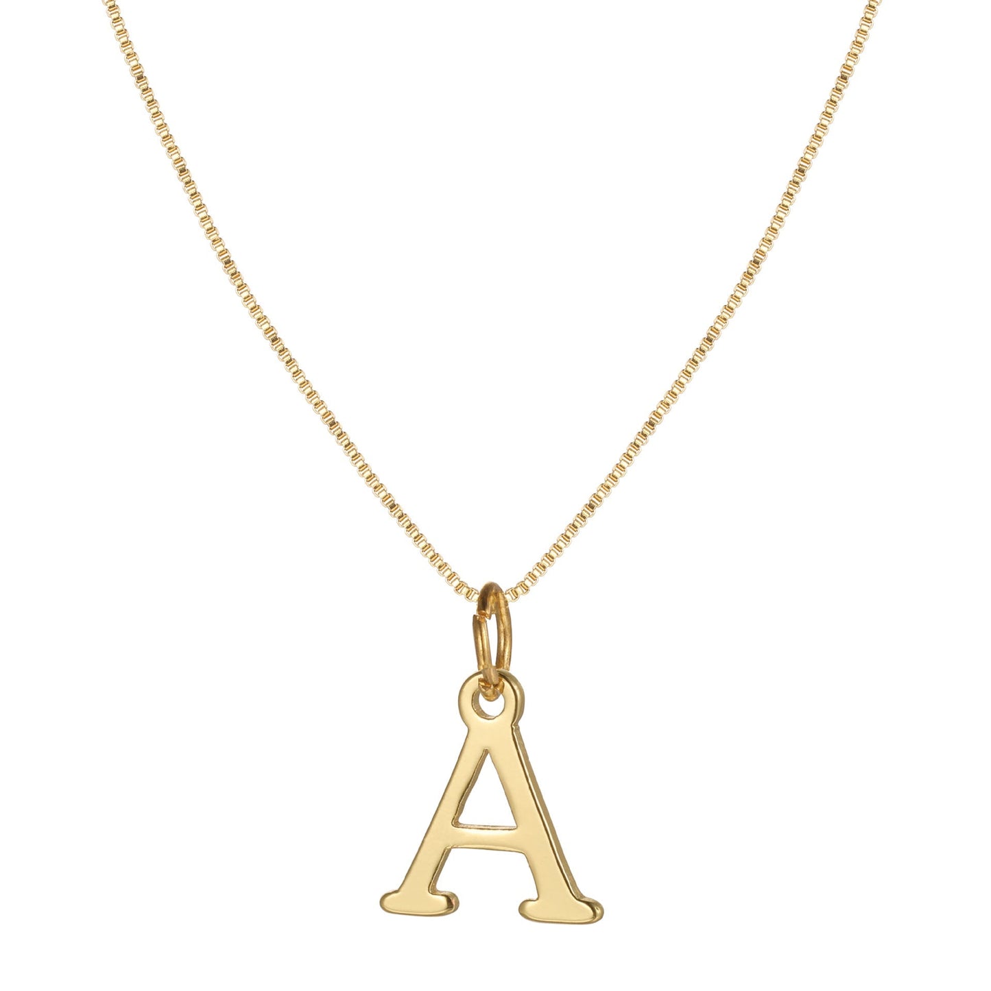Skanto | 14k Minimal Serif Initial Necklace