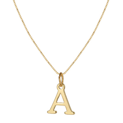 Skanto | 14k Minimal Serif Initial Necklace
