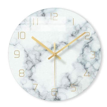 BowLift | Olive - Elegant Wall Clock with Marble Inspiration
