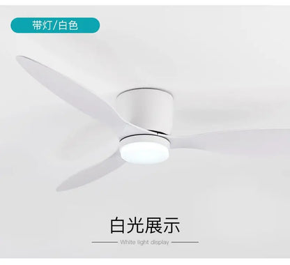 42/52 Inch Ceiling Fans with LED Lights - 3 Colors, 6 Speeds DC Motor, Remote Control, Low Profile Decorative Fans with Lighting | Karnz