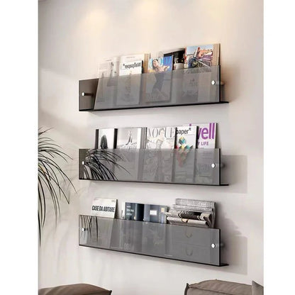 Karnz | ClearLine – Stylish Acrylic Wall Shelf for Magazines