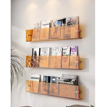Karnz | ClearLine – Stylish Acrylic Wall Shelf for Magazines