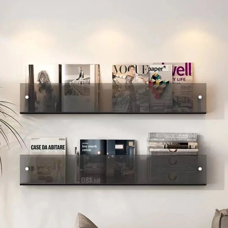 Karnz | ClearLine – Stylish Acrylic Wall Shelf for Magazines