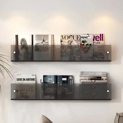 Karnz | ClearLine – Stylish Acrylic Wall Shelf for Magazines