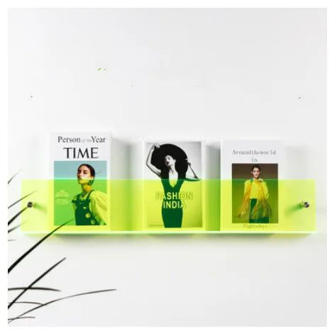 Karnz | ClearLine – Stylish Acrylic Wall Shelf for Magazines