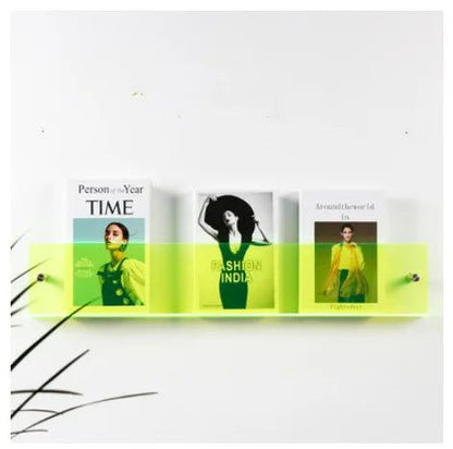 Karnz | ClearLine – Stylish Acrylic Wall Shelf for Magazines
