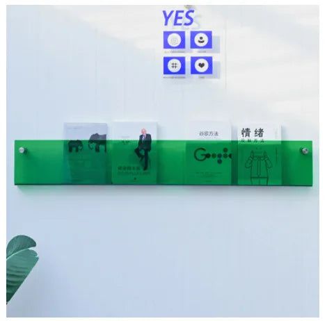 Karnz | ClearLine – Stylish Acrylic Wall Shelf for Magazines
